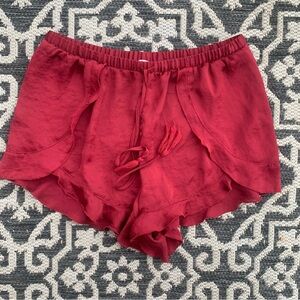 Intimately Free People Red Satin Night Bottoms